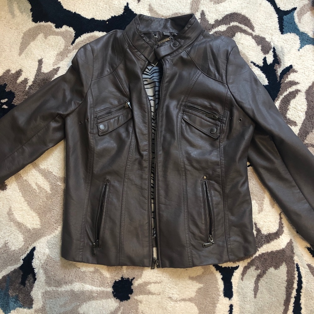 Faux leather jacket